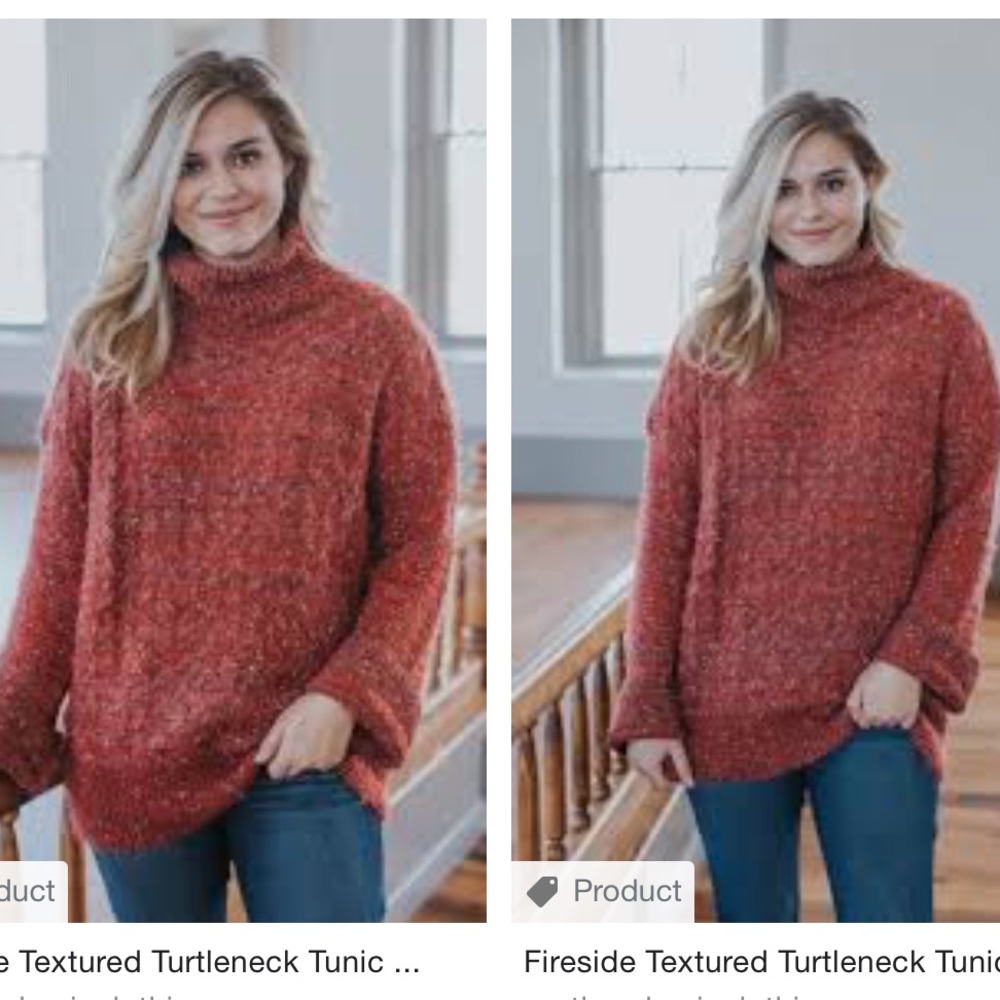 Fireside Textures Turtleneck Sweater